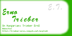 erno trieber business card